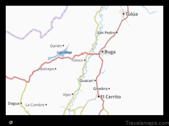 Map of Yotoco Colombia