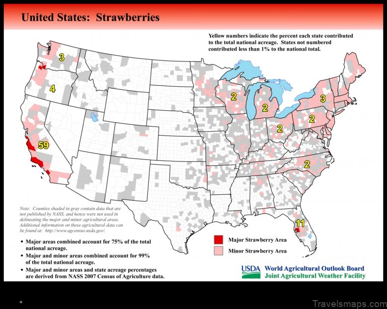 Map of Strawberry United States