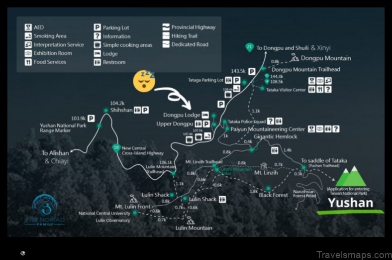 Map of Yushan China