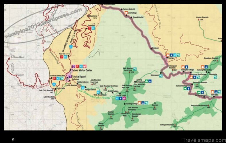 Map of Yushan China