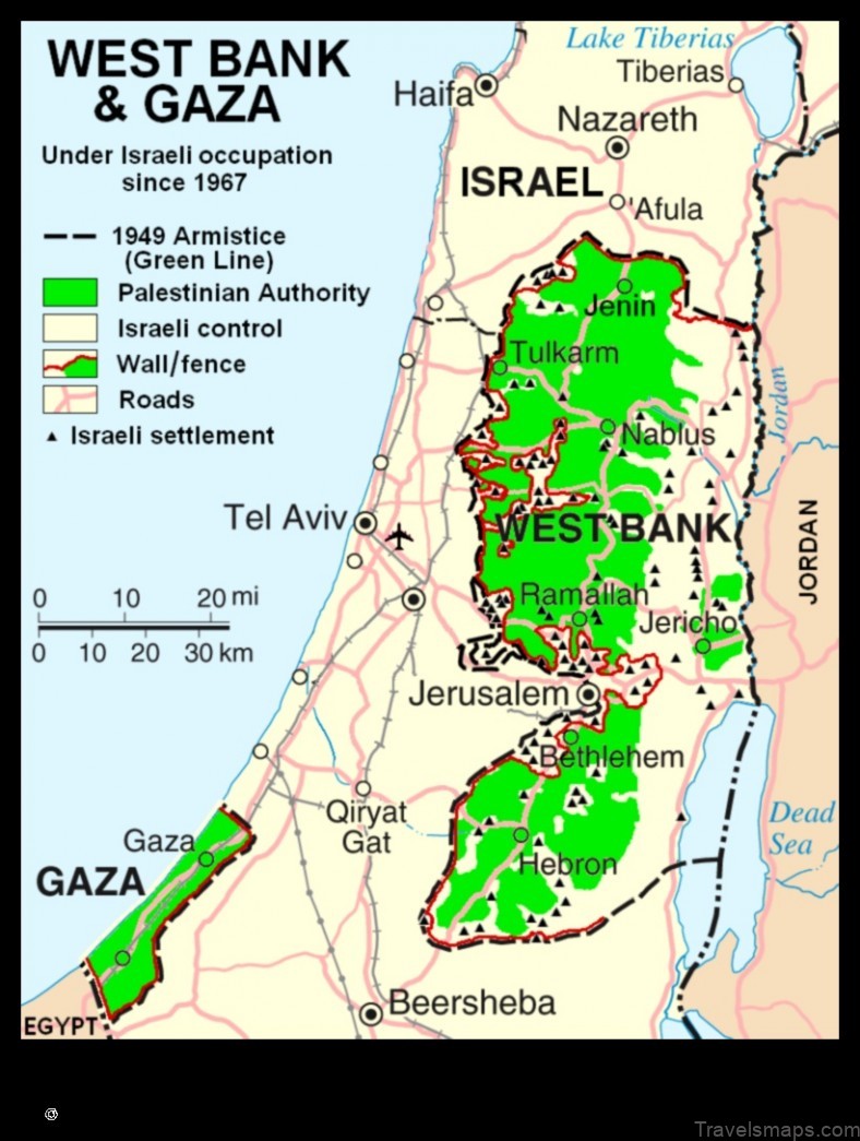 Map of Mirkah West Bank and Gaza Strip