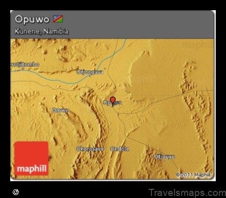 Map of Opuwo Namibia