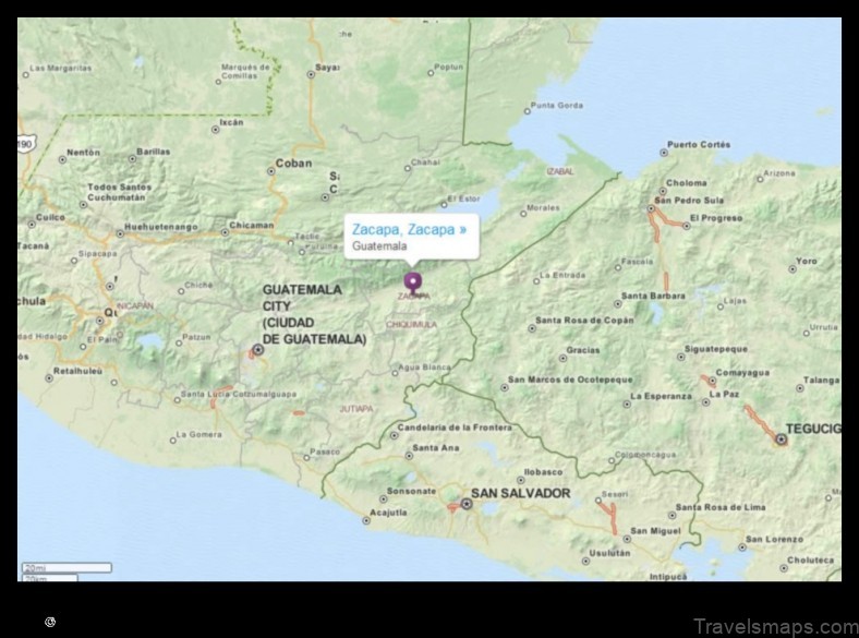 Map of Zacapa Guatemala