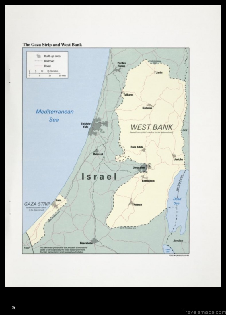 Map of Otniel West Bank and Gaza Strip