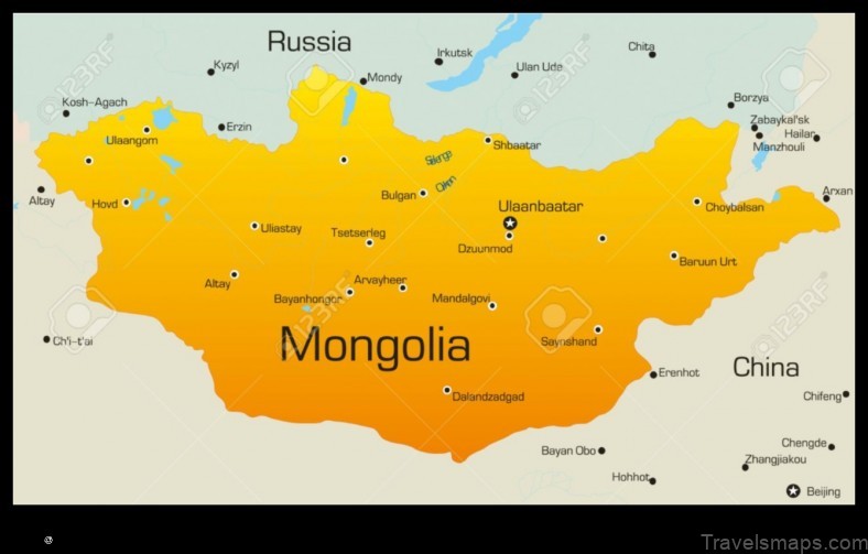 Map of Ovoot Mongolia