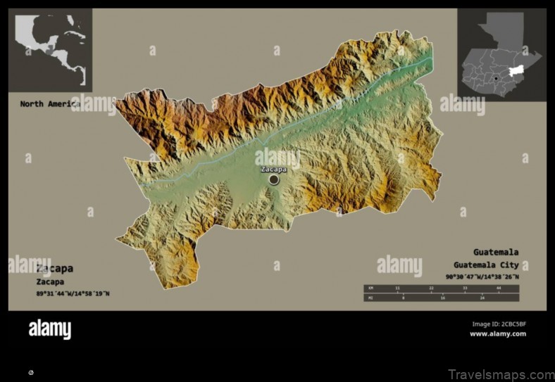 Map of Zacapa Guatemala