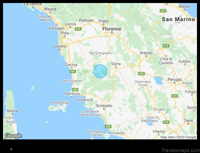 Map of Radicondoli Italy