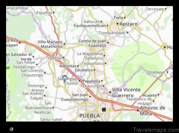 Map of Zacualpan Mexico