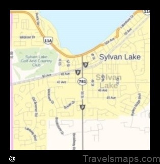 Map of Sylvan Lake Canada