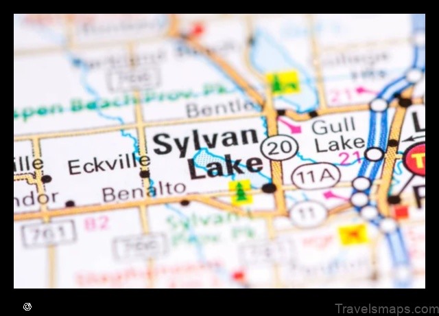 Map of Sylvan Lake Canada