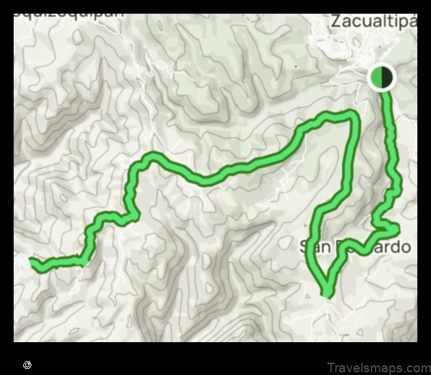 Map of Zacualtipán Mexico