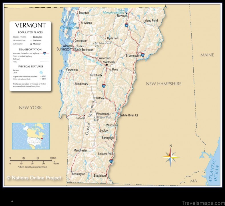 Map of Vermont Australia