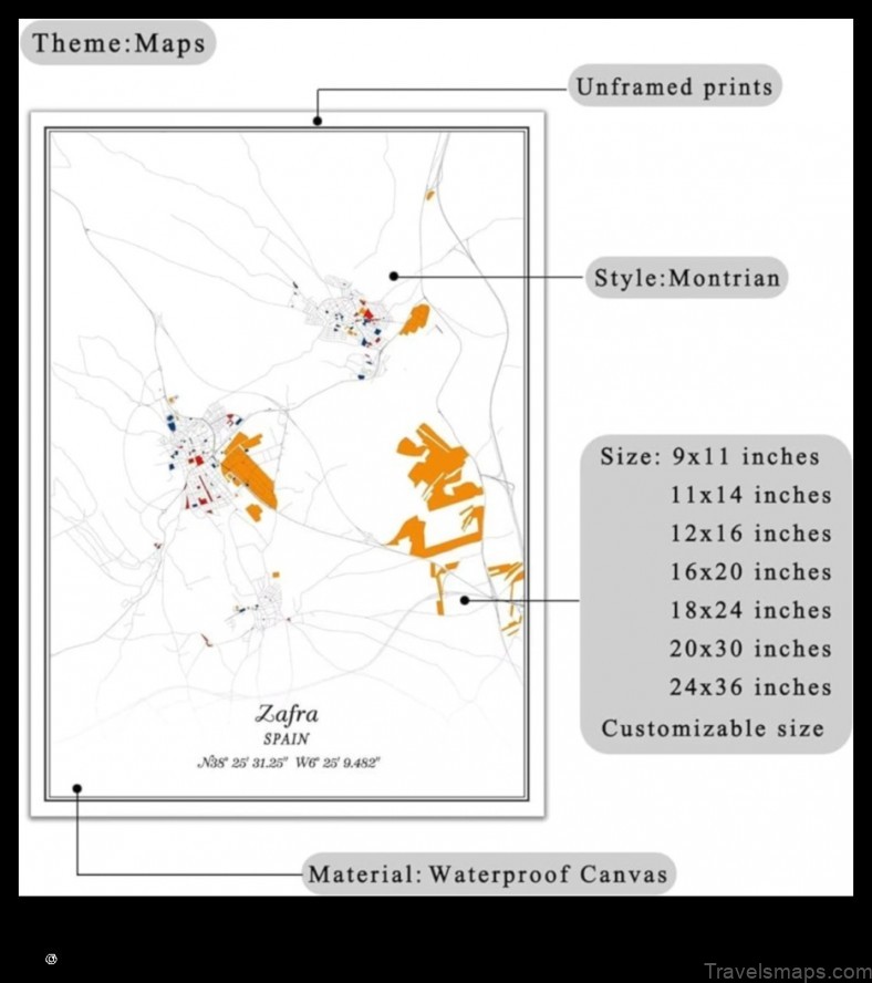 Map of Zafra Spain