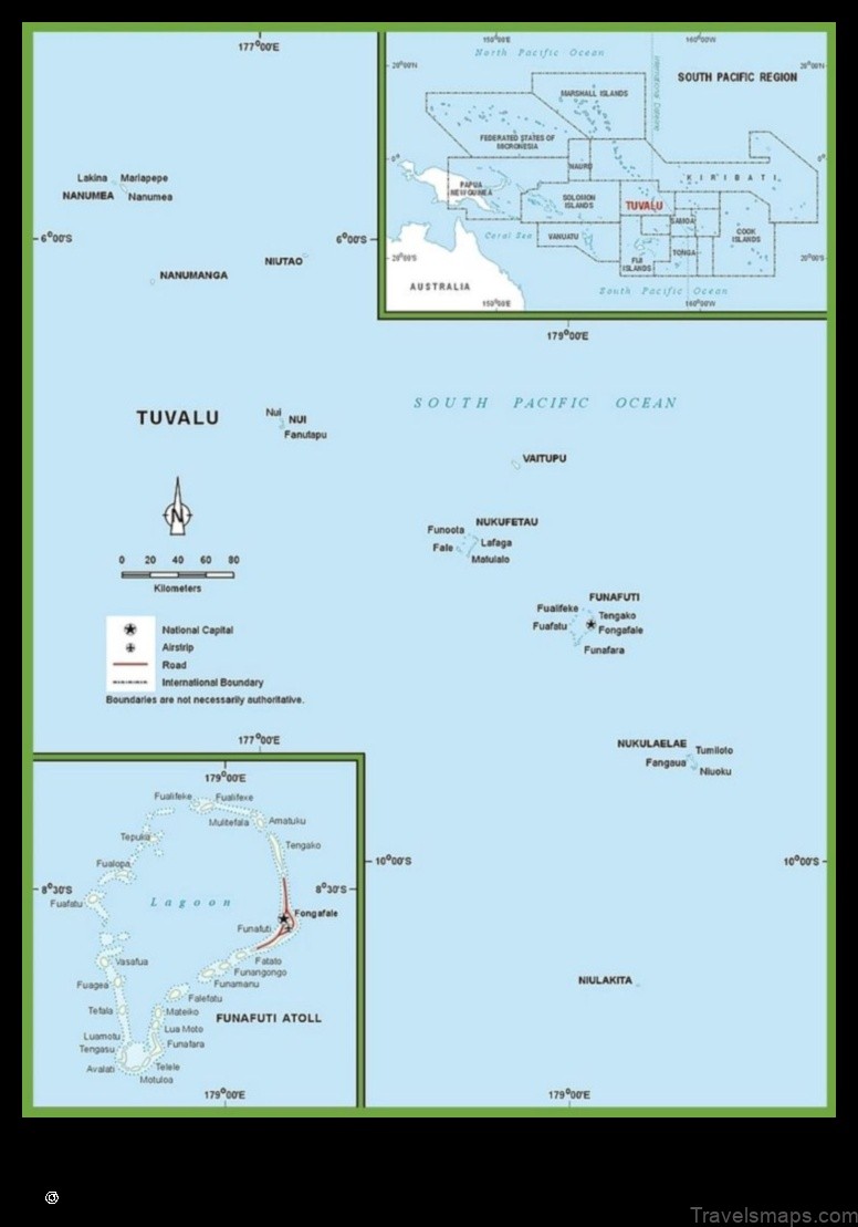 Map of Kulia Village Tuvalu