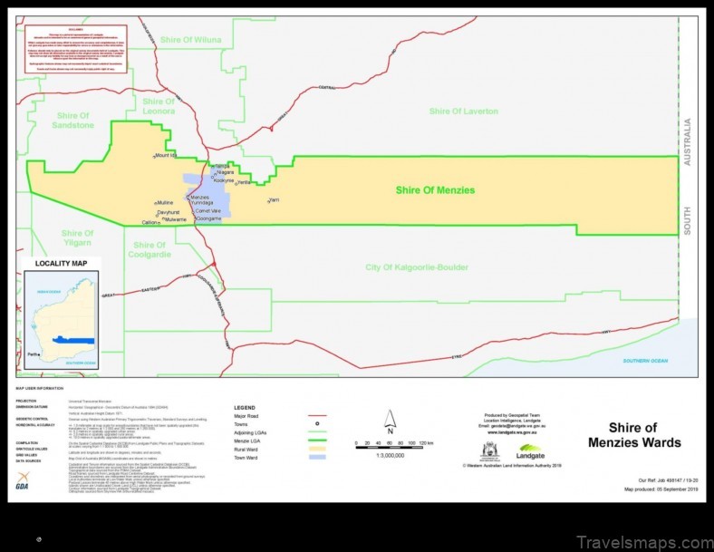 Map of Menzies Australia