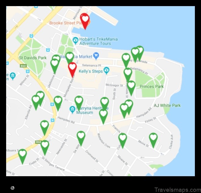 Map of Battery Point Australia