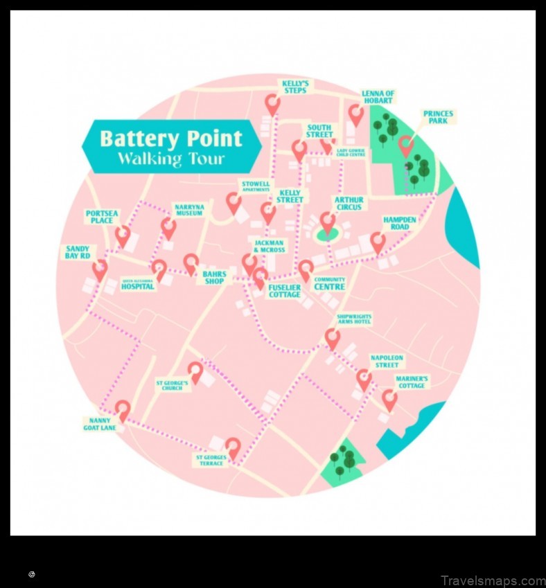 Map of Battery Point Australia