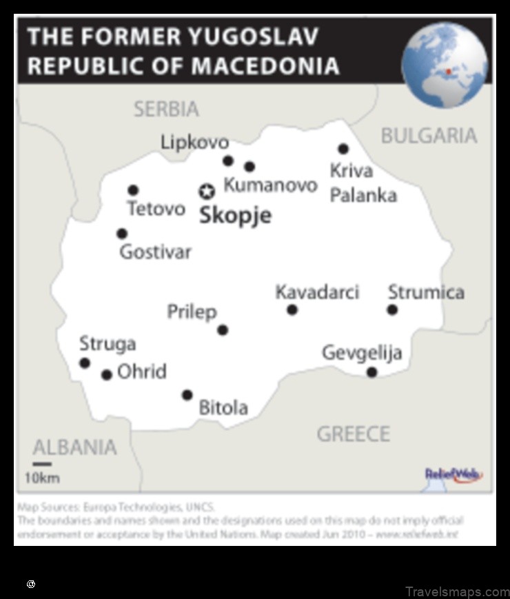 Map of Labunista Macedonia, The former Yugoslav Rep. of