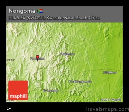 Map of Nongoma South Africa