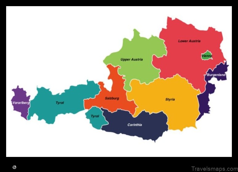 Map of Thüringen Austria