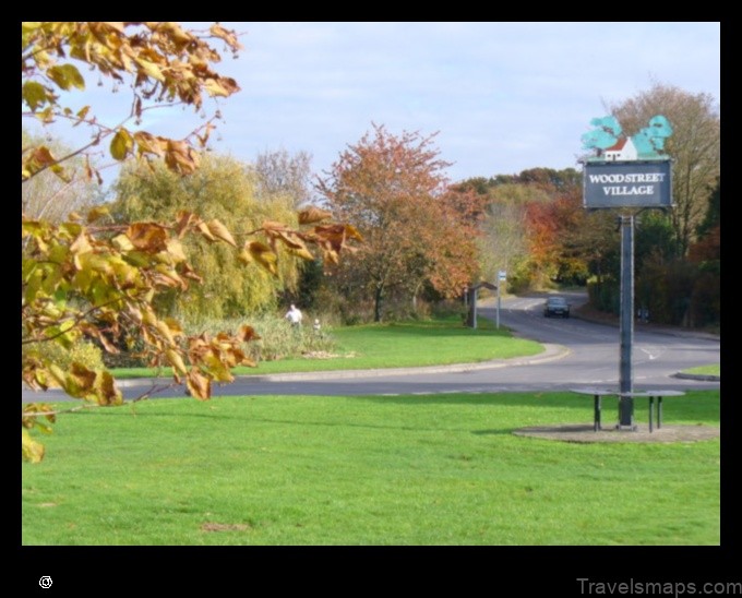 Map of Wood Street Village United Kingdom