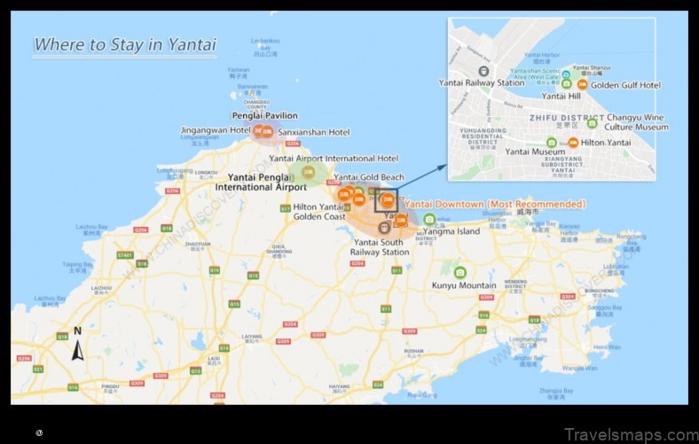 Map of Yantai China