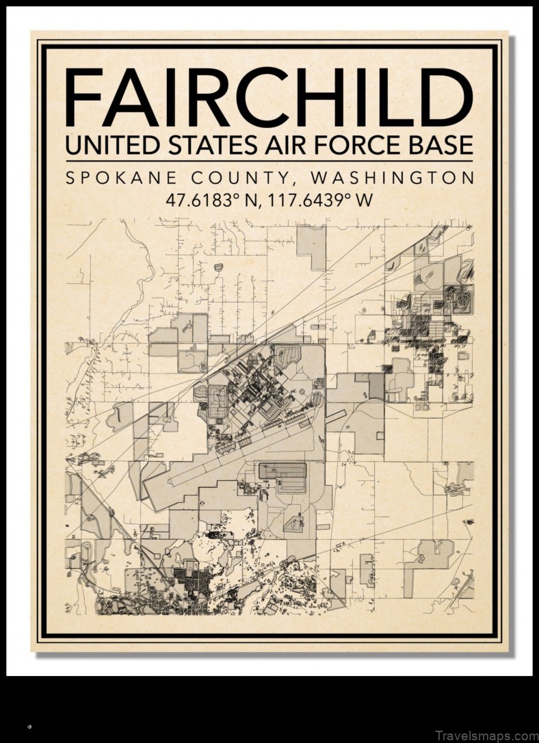 Map of Fairchild Air Force Base United States