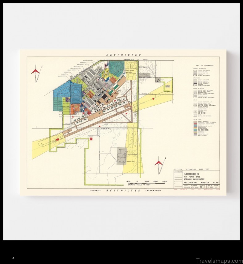 Map of Fairchild Air Force Base United States