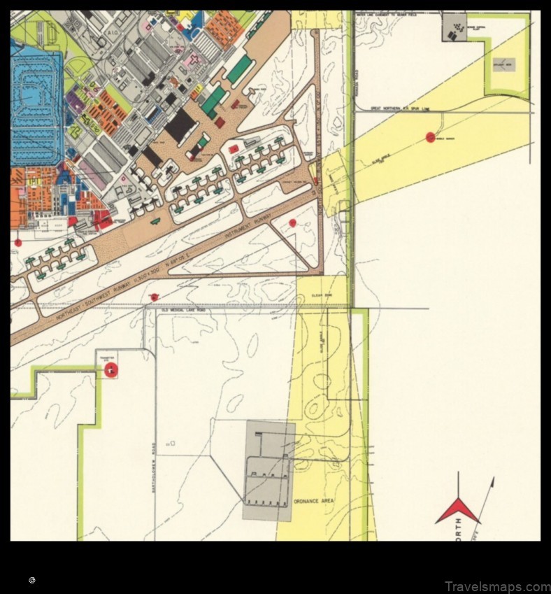 Map of Fairchild Air Force Base United States