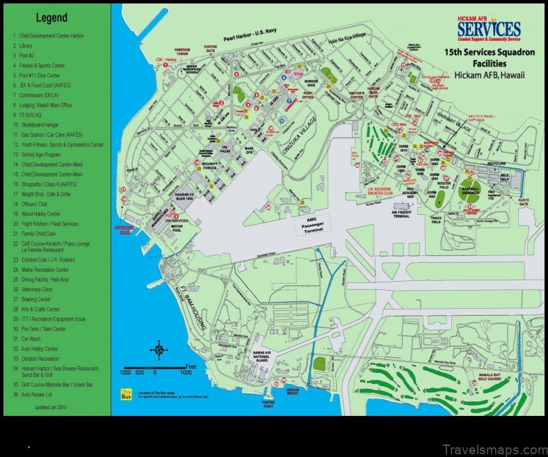 Map of Hickam Field United States