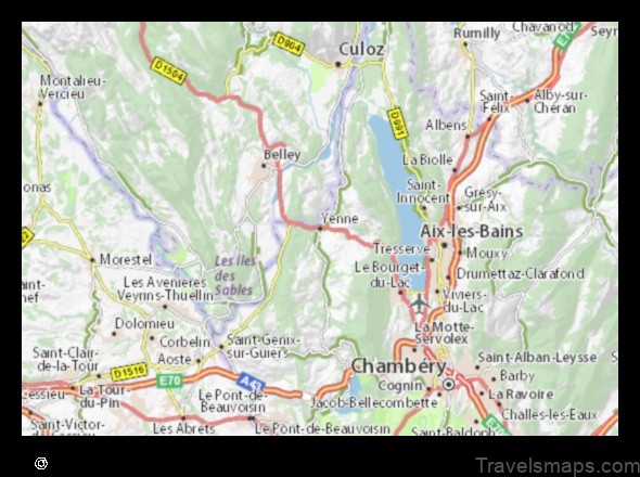 Map of Yenne France