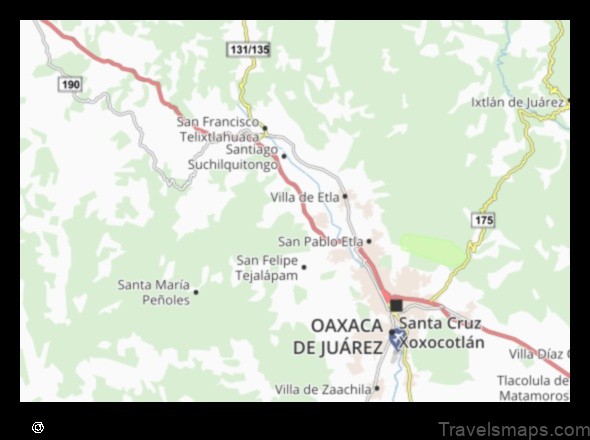 Map of Zautla Mexico