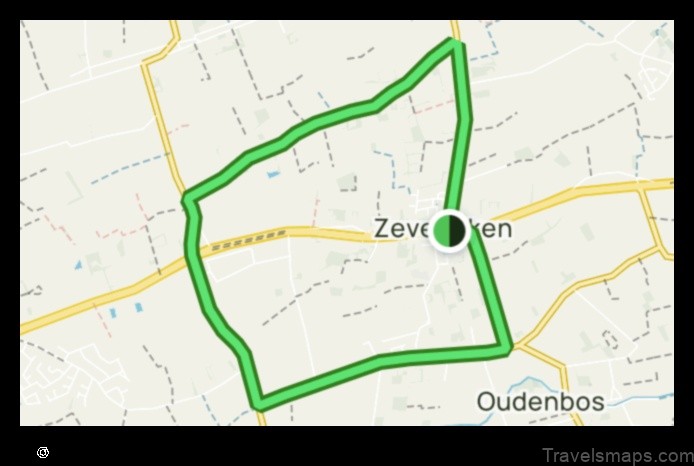 Map of Zeveneken Belgium