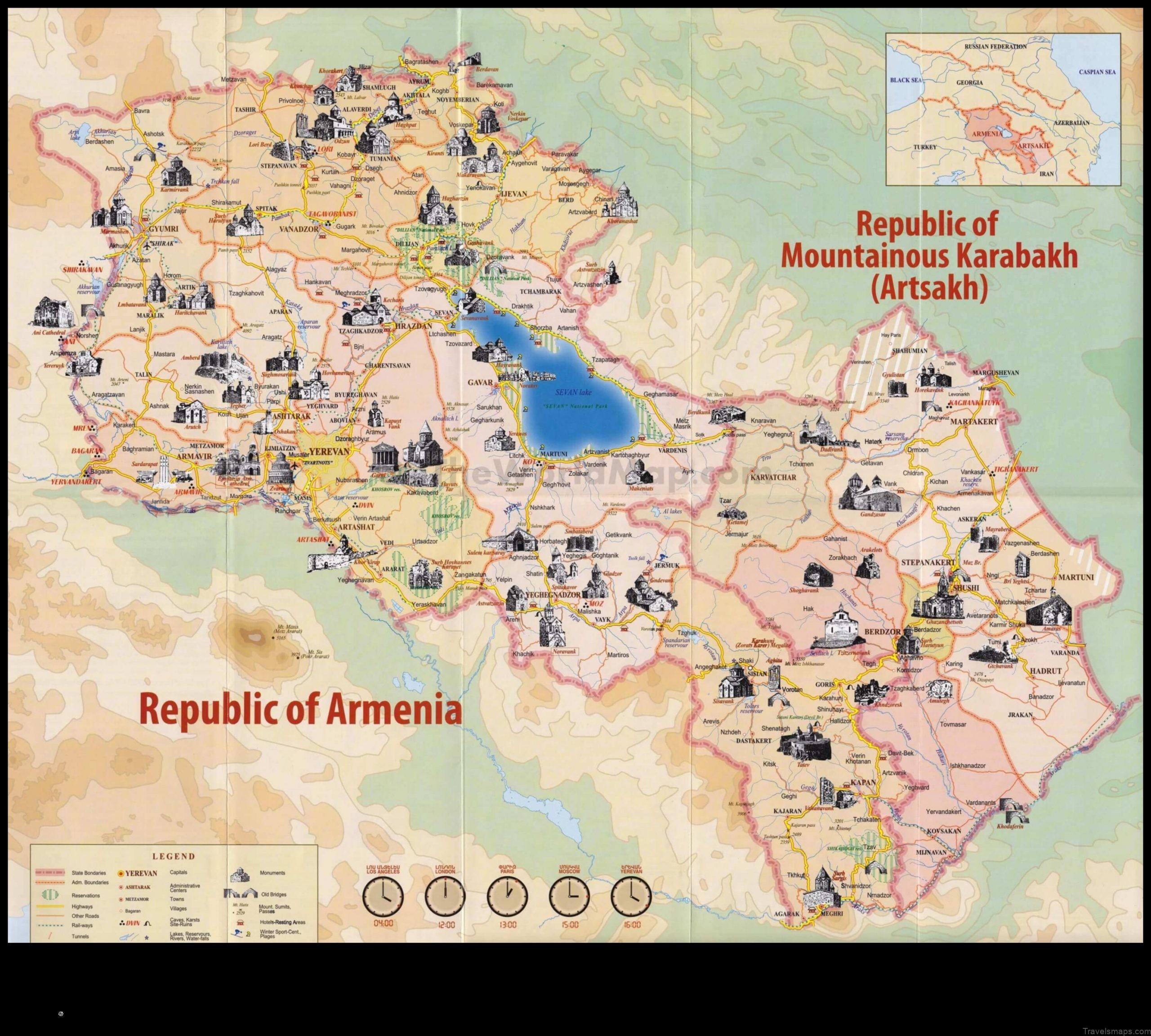 Map of Yeghegnut Armenia